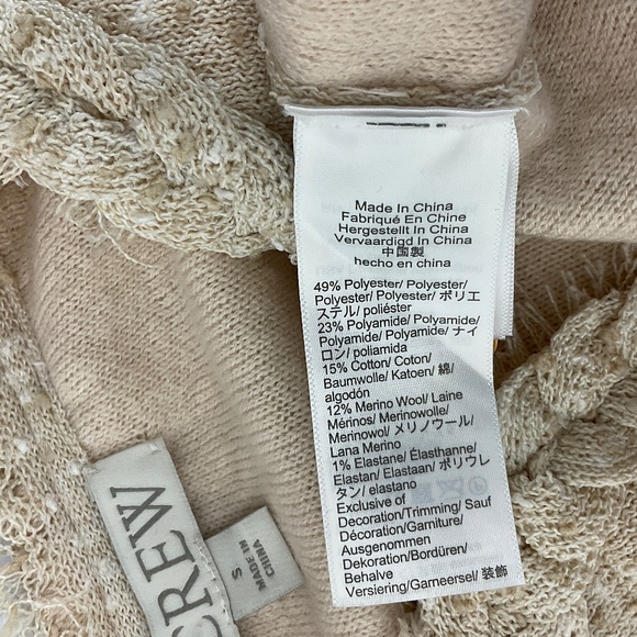 J. Crew Marled Fringe-Trim Sweater Lady Jacket - Picture 7 of 9